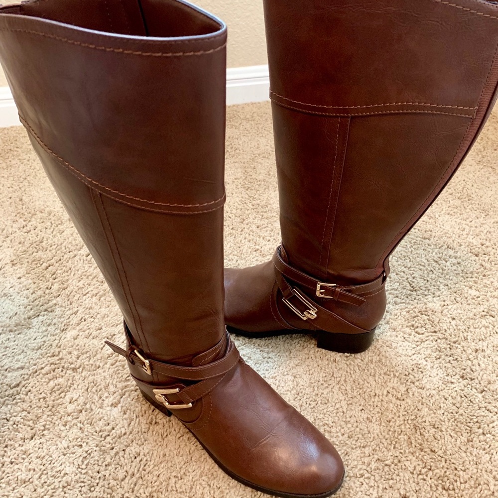 Unisa DSW Brown Riding Boots Wide Calf